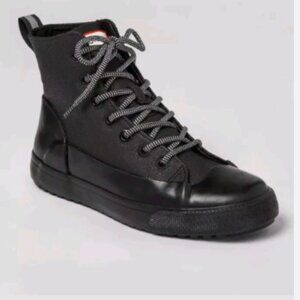 Hunter Boots Adult Unisex Lace Up Dipped Canvas Men's 6 / Women's 8 Black